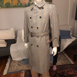 Burberry Vintage Plaid, Belted Trench Coat